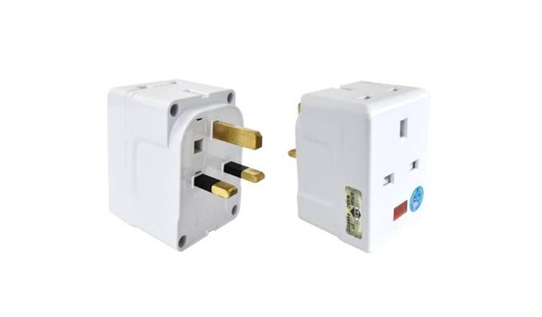 Eurosafe 2 Port 13A 3 Way Adaptor - White Eurosafe 2 Port 13A 3 Way Adaptor - White