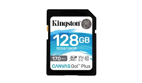 Kingston Canvas Go! Plus (SDG3) SD Memory Card (128GB) - IMG 1