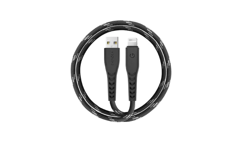 Energea NyloFlex Lightning to USB-A 3M Cable with MFI - Black Energea NyloFlex Lightning to USB-A 3M Cable with MFI - Black
