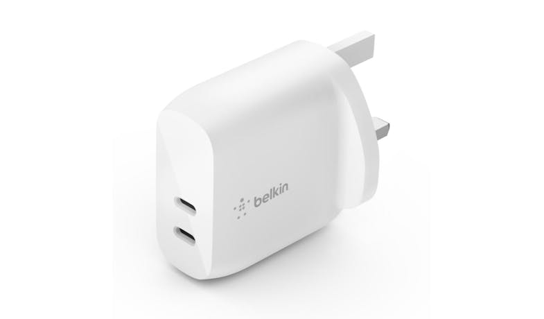 Belkin 40W Dual USB-C PD Wall Charger - White (WCB006MYWH) Belkin 40W Dual USB-C PD Wall Charger - White (WCB006MYWH)