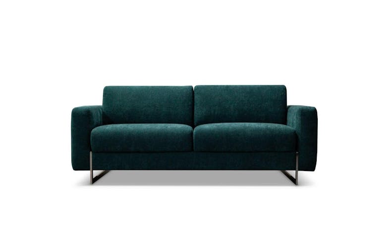 Bristol 3 Seater Full Leather Sofa With Slide Up Headrests - Green Bristol 3 Seater Full Leather Sofa With Slide Up Headrests - Green