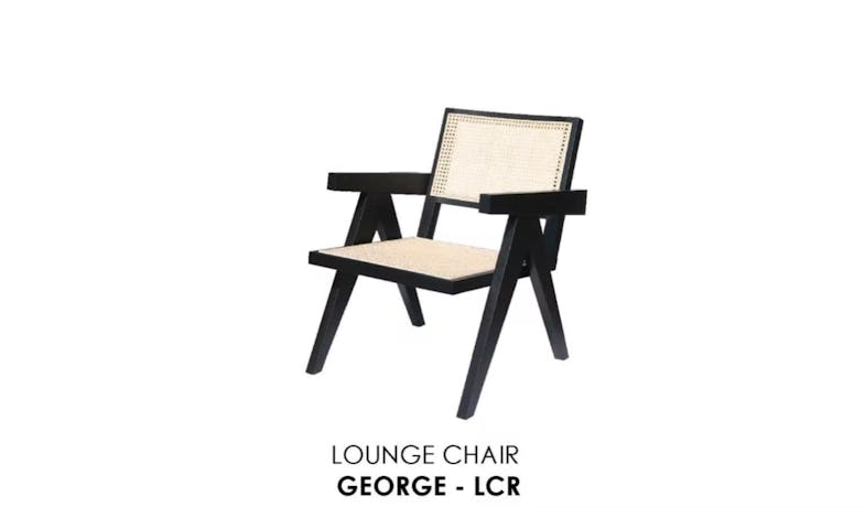George Lounge Chair - Black + Natural George Lounge Chair - Black + Natural