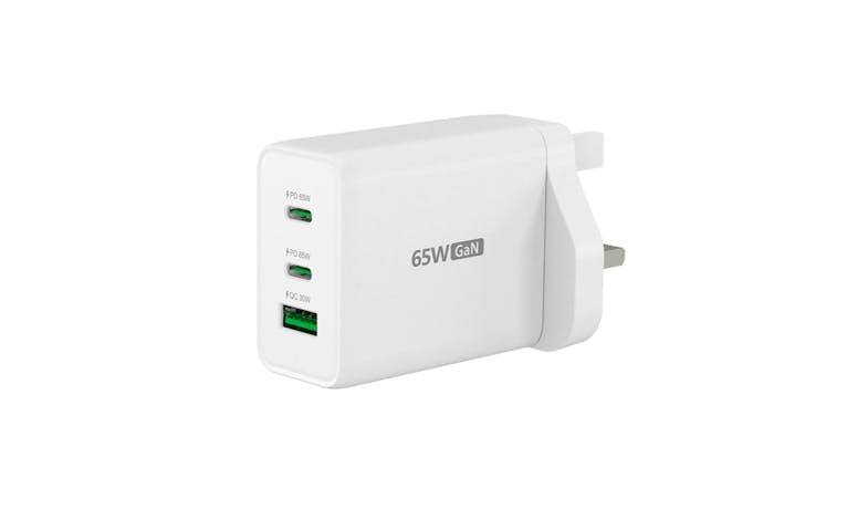 J5 Create 65W GaN USB-C 3-Port Charger - White (JUP3365F) J5 Create 65W GaN USB-C 3-Port Charger - White (JUP3365F)