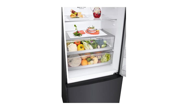 LG 462L 2 Door Refrigerator with Bottom Freezer Fridge - Matte Black (GC-B569NQCM)