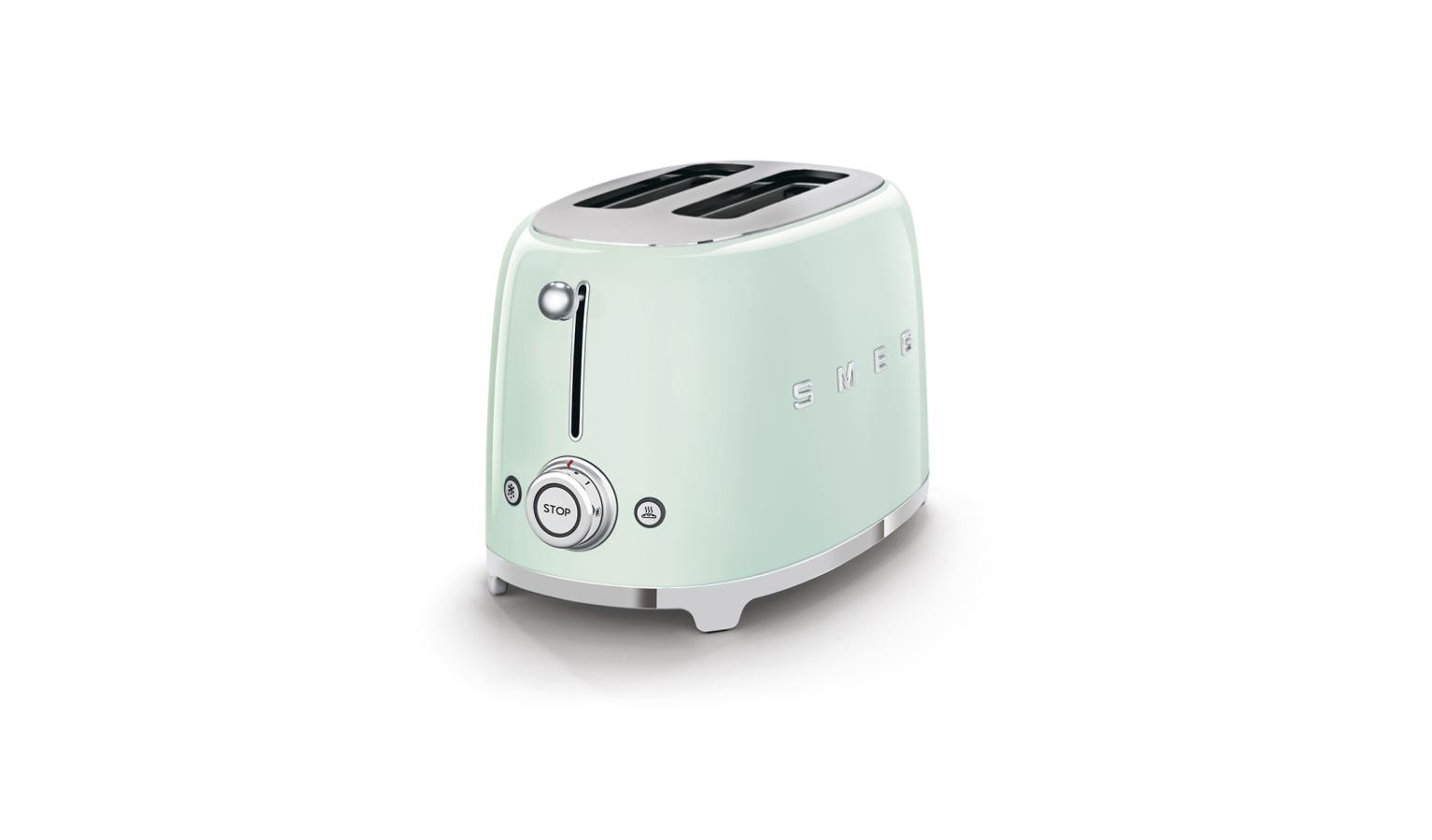 Smeg Toaster with Kettle Green Pastel (TSF01PGUK + KLF05PGUK) Harvey Norman Singapore