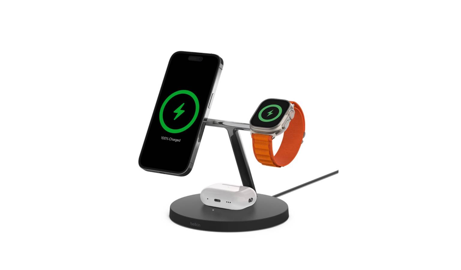 Belkin ベルキン 3in1 MagSafe充電器　ブラック 3-in-1 Apple MagSafe Wireless Charger Pad | Belkin JP