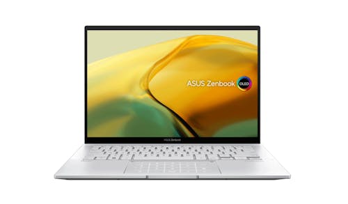 ASUS Zenbook 14 OLED (Core i7, 16GB/512GB, Windows 11) 14-inch Laptop - Foggy Silver (UX3402VA-KM168W)