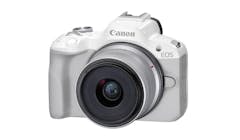 Canon EOS R50 APS-C Mirrorless Camera with RF-S 18-45mm f/4.5-6.3 IS STM Lens - White