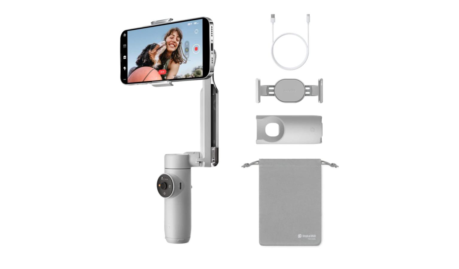 Insta360 Flow Smartphone Stabilizer - Stone Gray | Harvey Norman