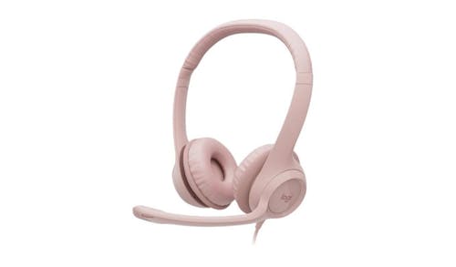 Logitech H390 Wired Headset USB - Rose (981-001282)