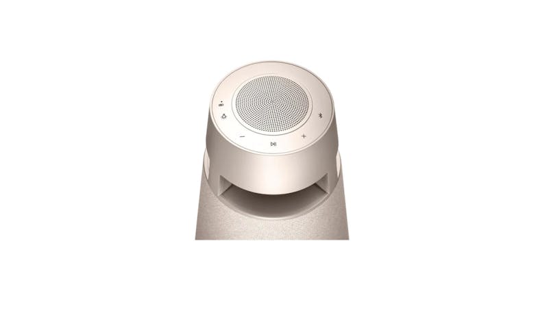 LG XBOOM 360 Portable Wireless Bluetooth Speaker with Omnidirectional Sound - Beige XO3QBE