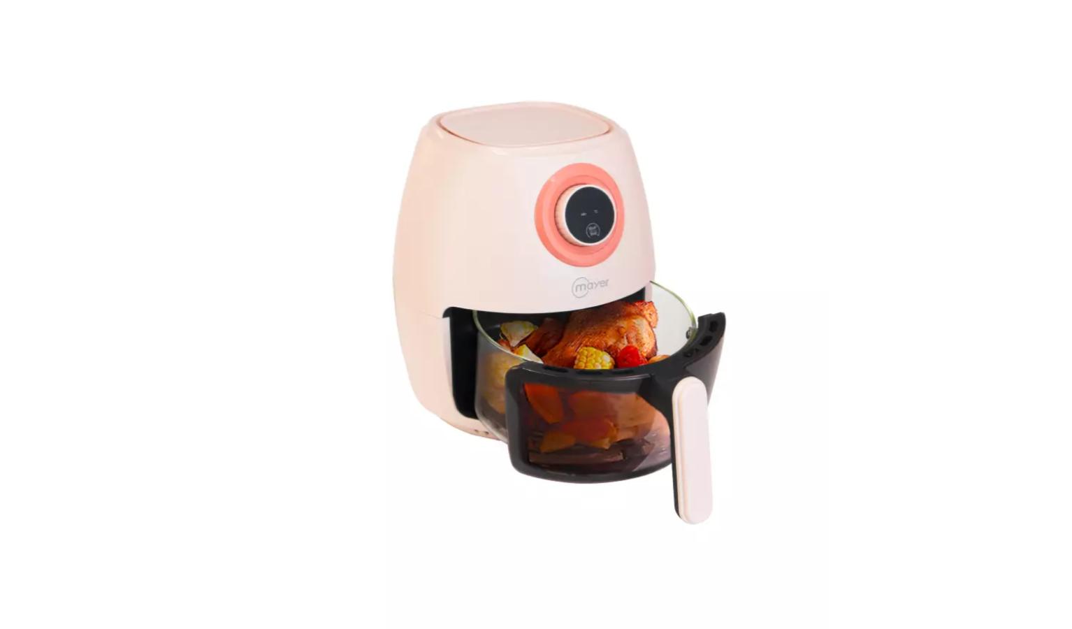 Mayer 3.5L Digital Glass Air Fryer Peach Orange (MMGAF350DPN