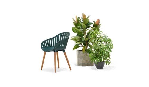 SCLG Home Collection Nassau Outdoor Carver Easy Chair - Prado Green
