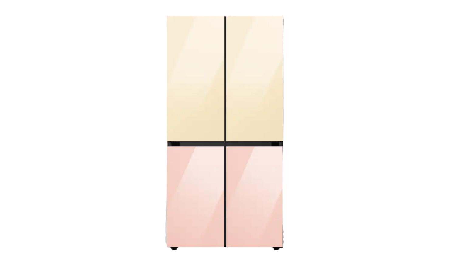 Samsung Bespoke F-60A918GG41GG 647L Flex™ 4-Door Refrigerator - Yellow and Peach