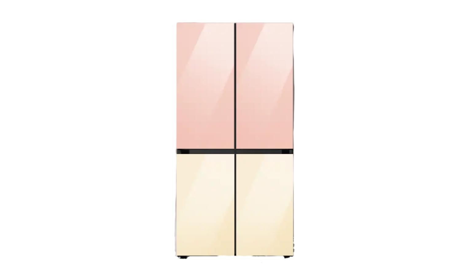 Samsung Bespoke F-60A93KGG18GG 496L Flex™ 4-Door Refrigerator - Peach & White