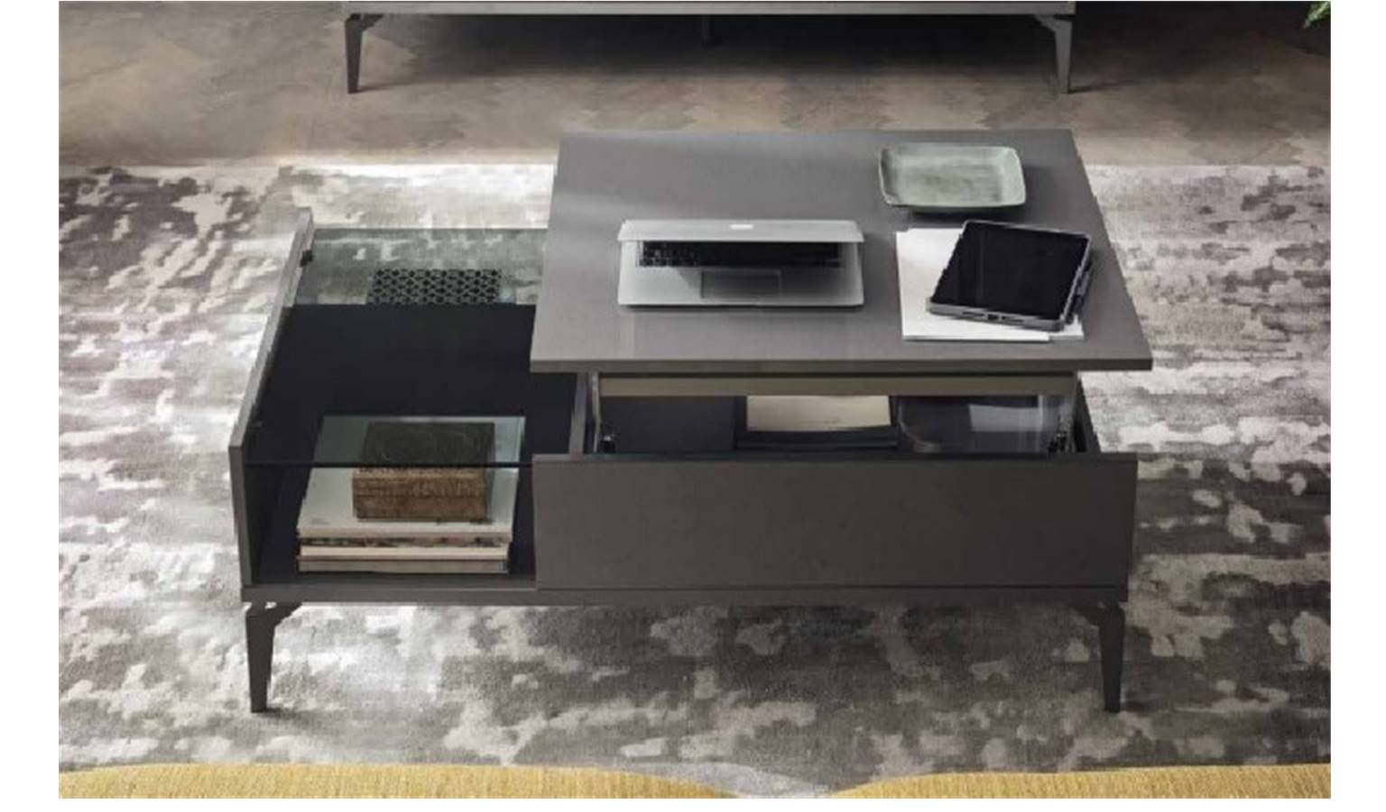 Alf Italia Graphite 120cm High Gloss Coffee Table