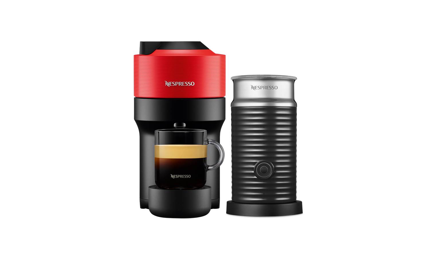 Nespresso Vertuo Pop A3GCV2GBRENE Coffee Machine Bundle Pop Red