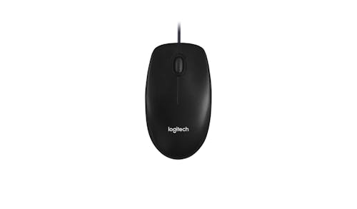 Logitech M100R USB Full Size Wired Optical Corded Mouse - Black (910-006765)