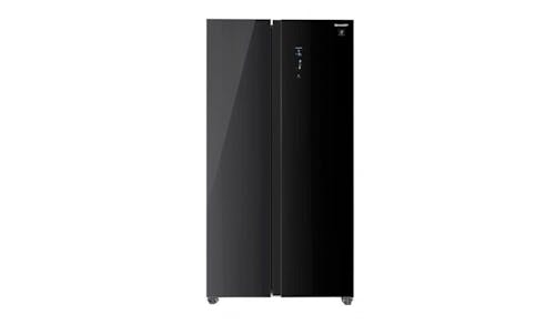 Sharp SJ-SS60G-BK 599L Side by Side 2 Door Refrigerator - Black Glass