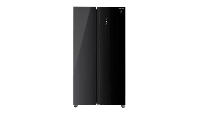 Sharp SJ-SS60G-BK 599L Side by Side 2 Door Refrigerator - Black Glass