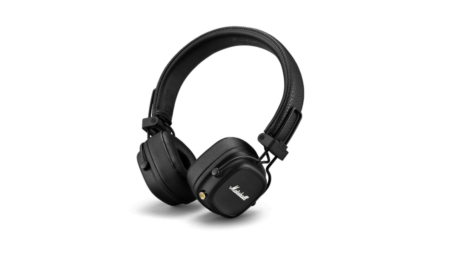 Marshall Major IV OnEar Wireless Bluetooth Headphone Black Harvey