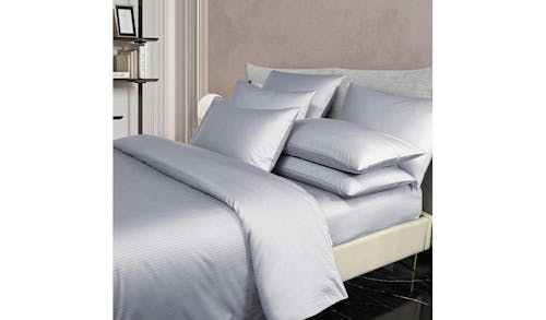 Canopy Strauss Fitted Sheet Set Single - Pebble