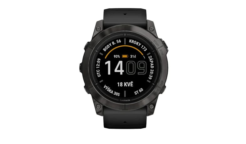 Garmin Epix Pro Gen 2 51mm Sapphire Smartwatch - Carbon Gray DLC Titanium with Black Silicone 02804-53