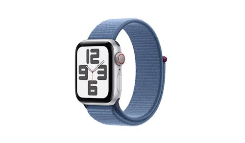 Apple Watch SE GPS + Cellular Silver Aluminum Case with Blue Sport Loop - 1.jpg