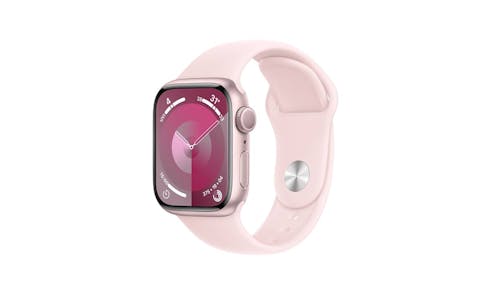 Apple Watch Series 9 GPS 41mm Pink Aluminum Case with Pink Sport Band - Small (MR933)