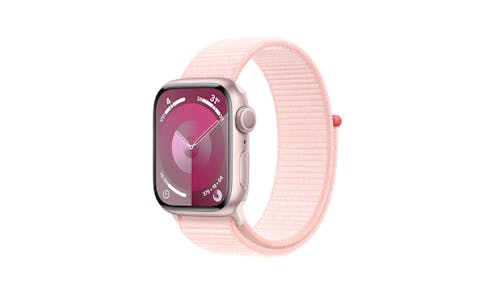 Apple Watch Series 9 GPS 41mm Pink Aluminum Case with Pink Sport Loop - (MR953)