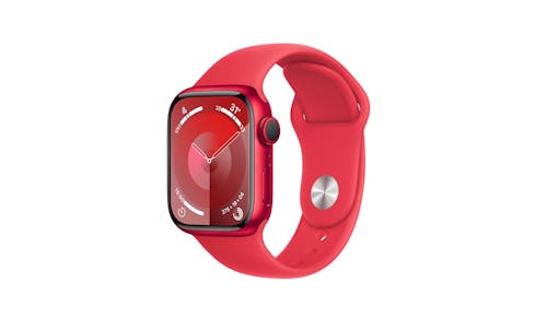 Apple Watch Series 9 GPS 41mm Red Aluminum Case with Red Sport Band - 1.jpg