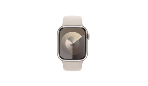 Apple Watch Series 9 GPS 41mm Starlight Aluminum Case with Starlight Sport Band - Small (MR8T3)