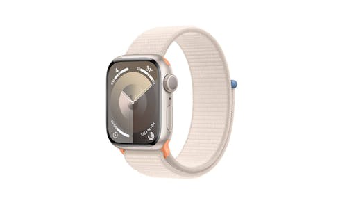 Apple Watch Series 9 GPS 41mm Starlight Aluminum Case with Starlight Sport Loop - 1.jpg