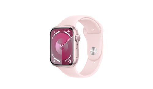 Apple Watch Series 9 GPS 45mm Pink Aluminum Case with Pink Sport Band - 1.jpg