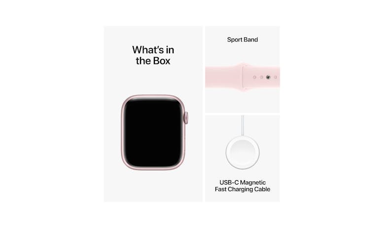 Apple Watch Series 9 GPS 45mm Pink Aluminum Case with Pink Sport Band - 4.jpg