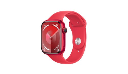Apple Watch Series 9 GPS 45mm Red Aluminum Case with Red Sport Band - 1.jpg