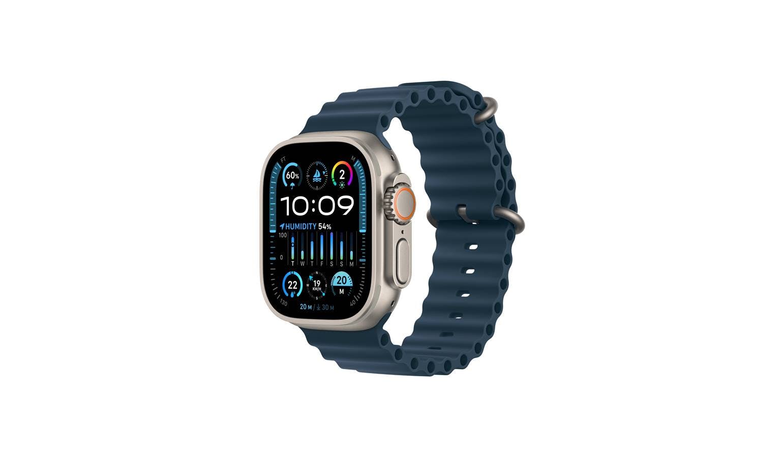 Apple Watch Ultra GPS Cellular 49mm Titanium Case with Blue