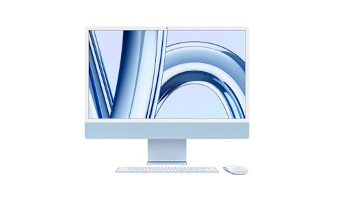 Apple iMac with 4.5K Retina (MQRR3) M3 8-Core and 10G (24-Inch, 512GB SSD) - Blue