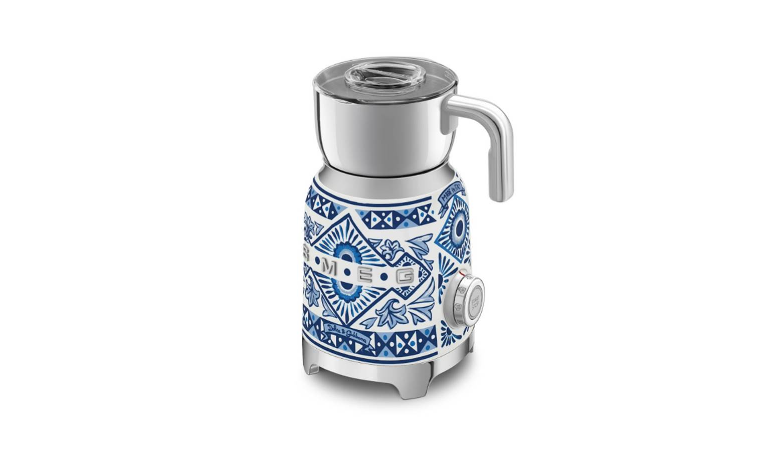 Smeg Dolce & Gabbana Blu Mediterraneo MFF01DGBUK Milk Frother Harvey