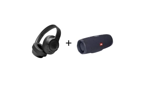 Bundle Pack - JBL Charge Essential 2 BT Speaker + JBL TUNE 710BT Black Wireless Headphones - Black