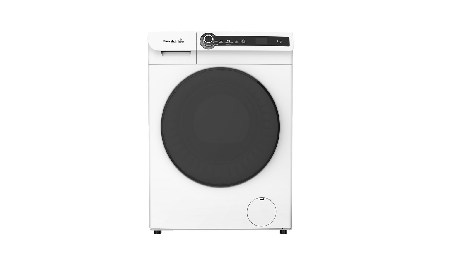 EuropAce EFW7801Y 8KG Front Load Washing Machine - White