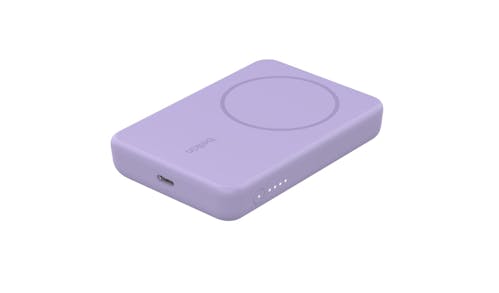 Belkin BPD004QCPU Magnetic Wireless Power Bank 5K + Stand - Lavender Purple