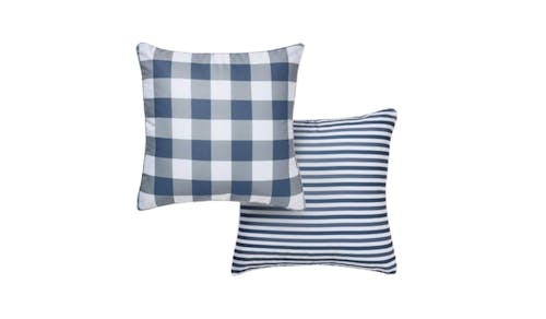 Checkmate Outdoor Cushion 50x50cm - Navy & White.jpg