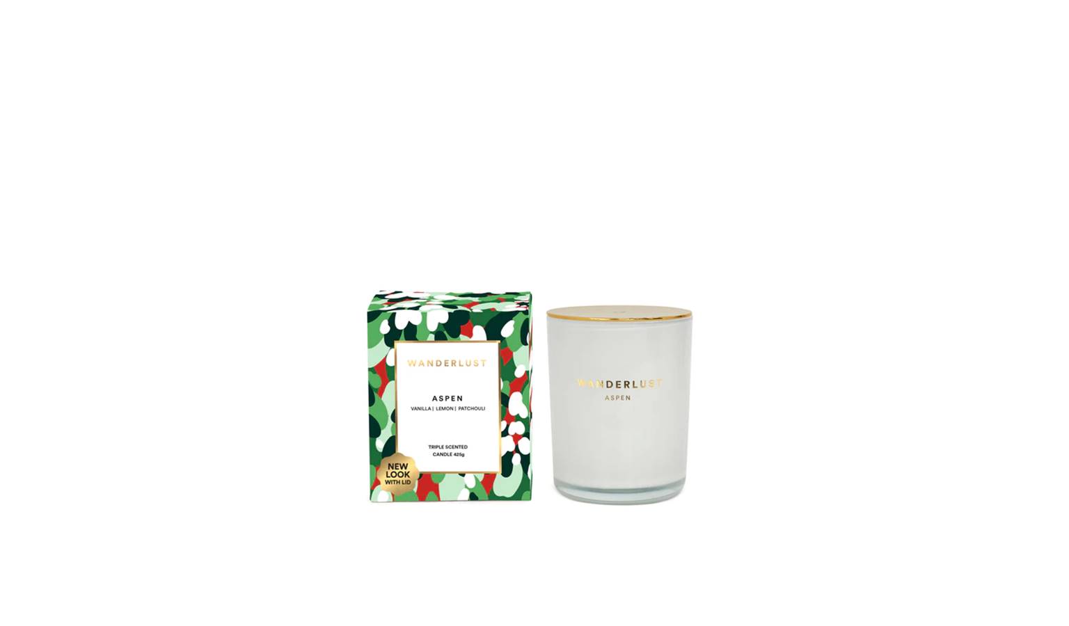 Salt&Pepper Wanderlust Candle with Lid 425g - Aspen