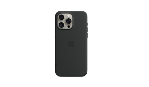 Apple MT1M3FE/A iPhone 15 Pro Max Silicone Case with MagSafe - Black