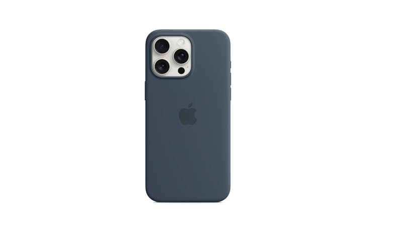 Apple MT1P3FE/A iPhone 15 Pro Max Silicone Case with MagSafe - Storm Blue_2