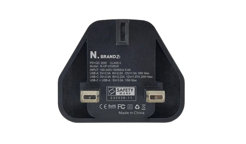 N.Brandz UC20UK 20W USBC Wall Charger - Black_1