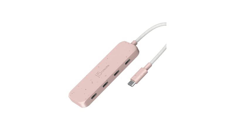 j5 Create Eco-Friendly USB-C® to 4-Port Type-C Gen 2 Hub - Rose