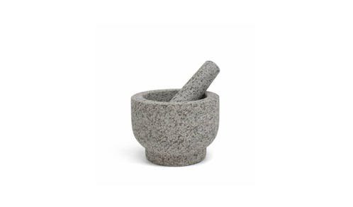Salt&Pepper Grind 14X10cm Granite Mortar & Pestle - Grey