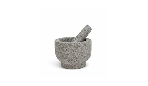Salt&amp;Pepper Grind 14X10cm Granite Mortar &amp; Pestle - Grey